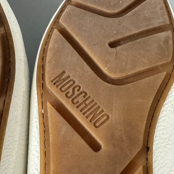 Moschino White Driver Loafers, Size 39 main image 12